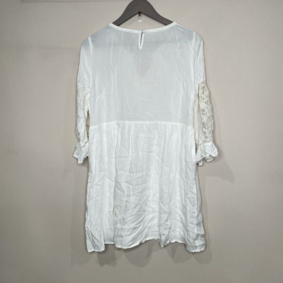 JODFL White Crochet Detail Tunic / Mini Dress - Picture 5 of 6